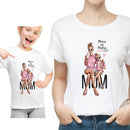 Funny Summer Family Matching Clothes Kawaii White Tshirt Matching Mother Daughter Clothes Family Look T-shirt