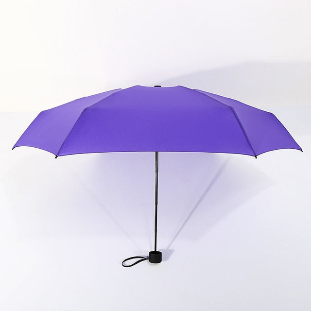 Paraguas plegable pequeño a la moda de 180g, regalo para lluvia para mujer, Mini sombrilla de bolsillo para hombre, sombrilla de viaje portátil resistente al agua Anti-UV para niñas