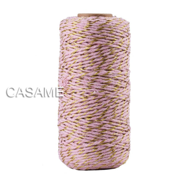 100 m natürliche Jute-Bäckerschnur aus Sackleinen, Hanfseil, Party, Hochzeit, Geschenkverpackung, Kordeln, Faden, DIY Scrapbooking, Floristen, Handwerk