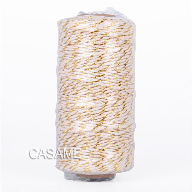 100 m natürliche Jute-Bäckerschnur aus Sackleinen, Hanfseil, Party, Hochzeit, Geschenkverpackung, Kordeln, Faden, DIY Scrapbooking, Floristen, Handwerk