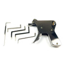 Nuevas herramientas de cerrajería, pistola de bloqueo con cerraduras de práctica transparentes Herramienta de selección de extractor de llave rota, gran juego de práctica de selección de cerradura