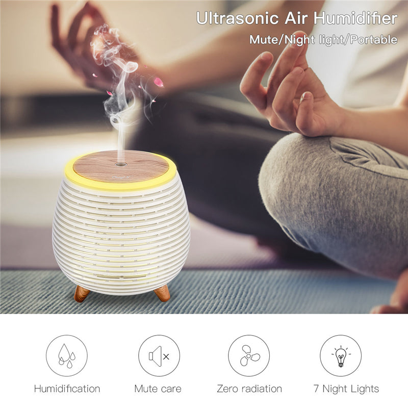 Ultraschall-Luftbefeuchter USB-Aromatherapie-Diffusor Schlafzimmer-Luftreiniger Feuchtigkeit Mini-Diffusor für ätherische Öle mit Nachtlichtern