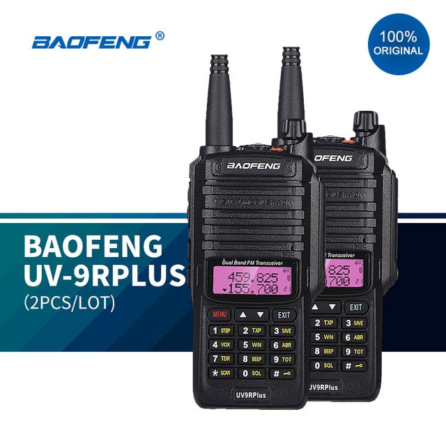 100% Original Baofeng UV9R plus verbessertes Dualband-Funkgerät wasserdichtes Walkie-Talkie-Kommunikations-Amateur-VHF-UHF-Marin-Funkschinken