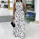 Mono de pernera ancha sin mangas con estampado abstracto