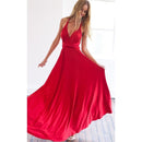 Sexy mujer Multiway Wrap Convertible Boho Maxi Club vestido rojo vendaje vestido largo fiesta damas de honor Infinity Robe Longue Femme