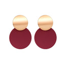 POXAM, nuevos pendientes redondos de declaración coreana para mujer, Pendientes colgantes de gota de pelusa de concha dorada geométrica, joyería de moda 2020 Brincos