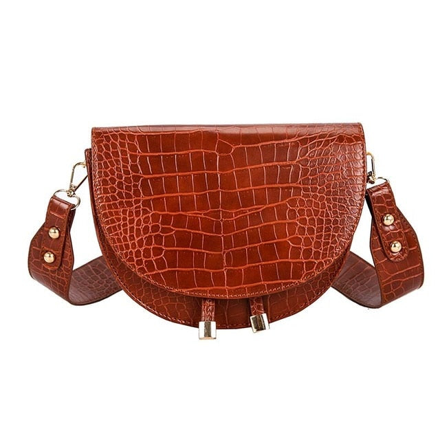 Luxus Mode Frauen Umhängetasche Krokodil Halbkreis Satteltaschen Weiches Leder Umhängetaschen für Damen Handtaschen Designer