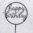 Happy Birthday Love Flag Cake Topper Acrylic Letter Gold Silver Cake Top Flag Decoration for Birthday Party Wedding Supplies