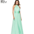 Sexy Long Dress Bridesmaid Formal Multi Way Wrap Convertible Infinity Maxi Dress Navy Blue Hollow Out Party Bandage Vestidos