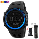 Reloj deportivo SKMEI a la moda para exteriores, relojes multifunción para hombre, reloj despertador Chrono 5Bar, reloj Digital resistente al agua, reloj para hombre 1251