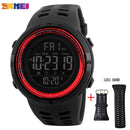 Reloj deportivo SKMEI a la moda para exteriores, relojes multifunción para hombre, reloj despertador Chrono 5Bar, reloj Digital resistente al agua, reloj para hombre 1251