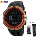 Reloj deportivo SKMEI a la moda para exteriores, relojes multifunción para hombre, reloj despertador Chrono 5Bar, reloj Digital resistente al agua, reloj para hombre 1251