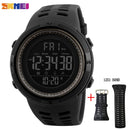 Reloj deportivo SKMEI a la moda para exteriores, relojes multifunción para hombre, reloj despertador Chrono 5Bar, reloj Digital resistente al agua, reloj para hombre 1251