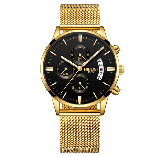 Relojes NIBOSI Relogio Masculino para hombre, relojes de pulsera de cuarzo militar de moda para hombre de marca superior famosa de lujo, relojes de pulsera Saat