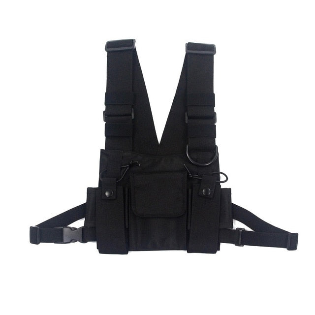 Men Tactical Shoulder Bags Chest Rig Bag Hip Hop Streetwear Men Functional Waist Packs Adjustable Pockets Waistcoat Kanye West