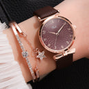 Pulsera de lujo para mujer, relojes de cuarzo para mujer, reloj magnético para mujer, vestido deportivo, reloj de pulsera con esfera rosa, reloj femenino