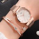 Pulsera de lujo para mujer, relojes de cuarzo para mujer, reloj magnético para mujer, vestido deportivo, reloj de pulsera con esfera rosa, reloj femenino
