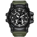 Reloj militar SMAEL para hombre, reloj de pulsera resistente al agua de 50m, reloj LED de cuarzo, relojes masculinos 1617, relojes deportivos digitales para hombre