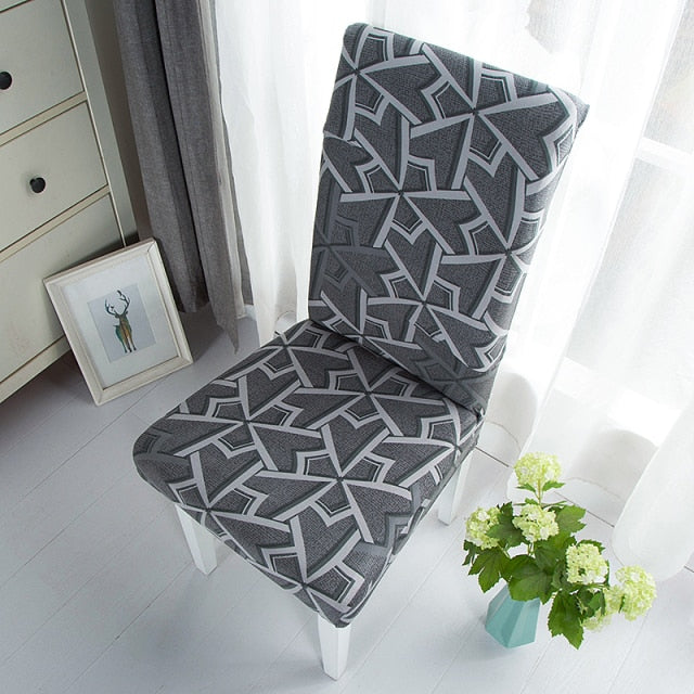 Plain Dining Chair Cover Spandex Elastic Chair Slipcover Case Stretch Seat Cover for Wedding Hotel Banquet Living Room