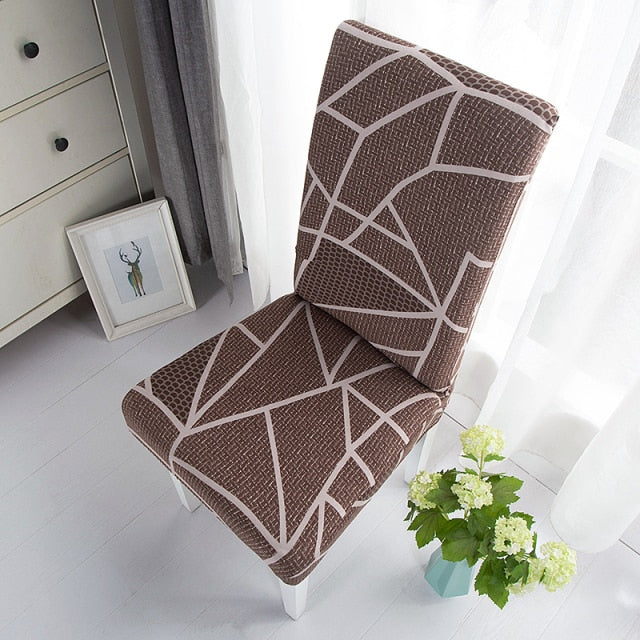 Plain Dining Chair Cover Spandex Elastic Chair Slipcover Case Stretch Seat Cover for Wedding Hotel Banquet Living Room