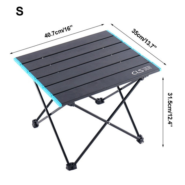HooRu Portable Garden Table Picnic Camping Hiking Folding Table Outdoor Backpacking Fishing Lightweight Tourist Desk for Travel