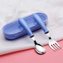 Baby Gadgets Tableware Set Children Utensil Stainless Steel Toddler Dinnerware Cutlery Cartoon Infant Food Feeding Spoon Fork