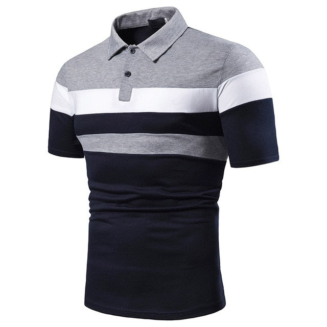 Herren Polo Herrenhemd Kurzarm Poloshirt Kontrastfarbe Polo Neue Kleidung Sommer Streetwear Lässige Mode Herrenoberteile
