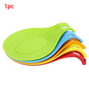 Kitchen Spoon Holders Fork Spatula Rack Shelf Organizer Plastic Spoon Rest Chopsticks Holder Non-slip Spoons Pad Kitchen Utensil