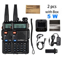 2pcs Real 8W Baofeng UV-5R Walkie Talkie UV 5R High Power Amateur Ham CB Radio Station UV5R Dual Band Transceiver 10KM Intercom