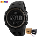 Reloj deportivo SKMEI a la moda para exteriores, relojes multifunción para hombre, reloj despertador Chrono 5Bar, reloj Digital resistente al agua, reloj para hombre 1251