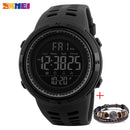 Reloj deportivo SKMEI a la moda para exteriores, relojes multifunción para hombre, reloj despertador Chrono 5Bar, reloj Digital resistente al agua, reloj para hombre 1251