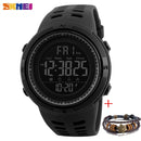 Reloj deportivo SKMEI a la moda para exteriores, relojes multifunción para hombre, reloj despertador Chrono 5Bar, reloj Digital resistente al agua, reloj para hombre 1251