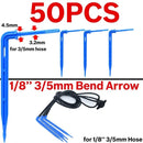 Greenhouse Drip Irrigation 4-way 3/5mm  Drip Arrow 2-way Transmitter Irrigation Watering System for Pot Garden Lawn 10set/20set