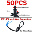 Greenhouse Drip Irrigation 4-way 3/5mm  Drip Arrow 2-way Transmitter Irrigation Watering System for Pot Garden Lawn 10set/20set