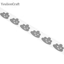 Chzimade 100x3CM Flower Heat-transfer Reflective Tape Stciker Vinyl Film DIY Iron On Fabric Clothing Accessories