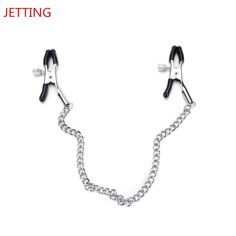 Nipple Clamps Sex Slave Metal chain Breast Clip SM Bondage Breast Sex Toy Adult Game Clitoris Clamp For Couples Exotic Apparel