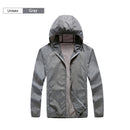 Chaqueta de lluvia para acampar para hombres y mujeres, ropa impermeable de protección solar, ropa de pesca y caza, rompevientos de piel de secado rápido con bolsillo