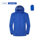 Chaqueta de lluvia para acampar para hombres y mujeres, ropa impermeable de protección solar, ropa de pesca y caza, rompevientos de piel de secado rápido con bolsillo
