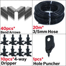 Greenhouse Drip Irrigation 4-way 3/5mm  Drip Arrow 2-way Transmitter Irrigation Watering System for Pot Garden Lawn 10set/20set