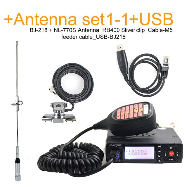 Baojie BJ-218 Mini Mobile Radio Autoradio FM Transceiver 25W VHF UHF BJ218 Vericle Auto Amateurfunk Dual Band Walkie Talkie
