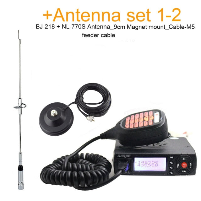 Baojie BJ-218 Mini Mobile Radio Autoradio FM Transceiver 25W VHF UHF BJ218 Vericle Auto Amateurfunk Dual Band Walkie Talkie