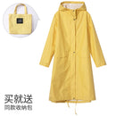 Women New Stylish Long Raincoat Waterproof Rain Jacket  with Hood