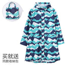 Women New Stylish Long Raincoat Waterproof Rain Jacket  with Hood