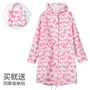 Women New Stylish Long Raincoat Waterproof Rain Jacket  with Hood