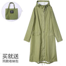 Women New Stylish Long Raincoat Waterproof Rain Jacket  with Hood