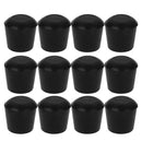 12Pcs Rubber Furniture Foot Table Chair Leg End Caps Covers Tips Floor Protectors for Indoor Home Outdoor Patio Garden Office