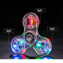 Fidget Spinner Glow in the Dark Adult Toy Anti Stress Led Tri-Spinner Autism Luminous Spinners Kinetic Gyroscope for Children