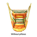 Hamaca portátil silla cuerda colgante silla columpio asiento para viaje Camping jardín interior exterior hamaca columpios muebles