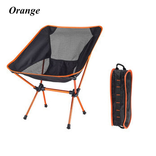 Tragbarer Mondstuhl, leichter Stuhl, klappbar, verlängerter Sitz, ultraleicht, abnehmbar, Büro, Zuhause, Angeln, Camping, Grillen, Garten, Wandern