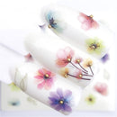 YWK 1 PC Transparent Color Flower Water Transfer Sticker Nail Art Decals DIY Fashion Wraps Tips Manicure Tools